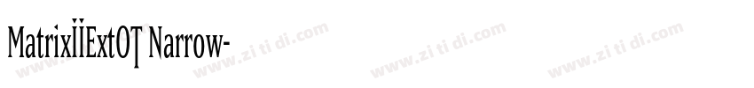 MatrixIIExtOT Narrow字体转换